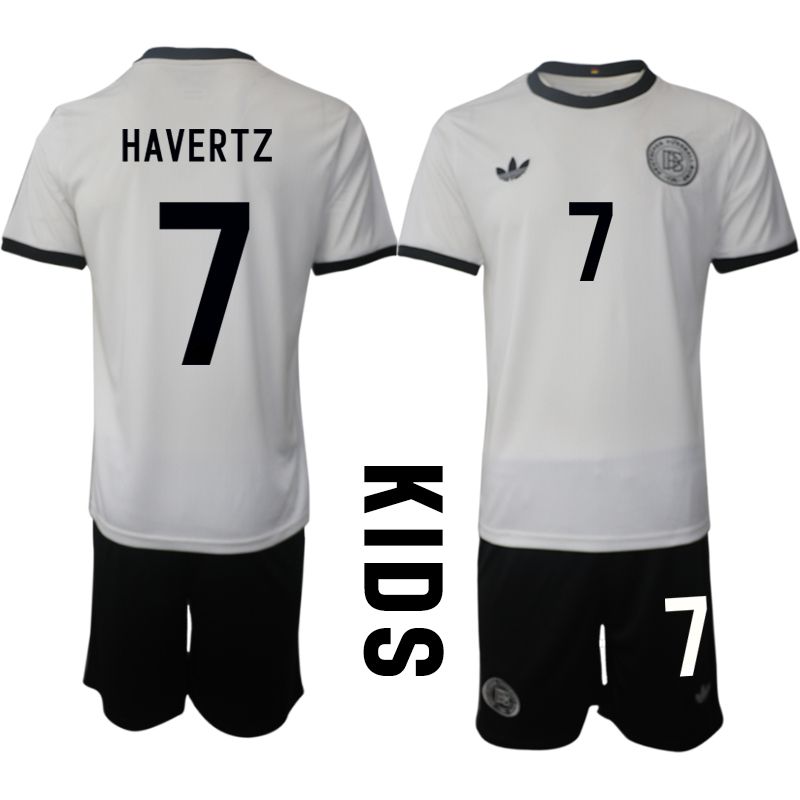 Youth 2025-2026 Season Germany home white 7 Soccer Jersey